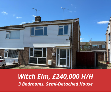Witch Elm, £240,000 H/H 3 Bedrooms, Semi-Detached House